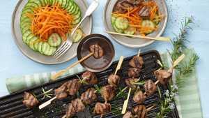 Grilled lamb skewers in Char Siu sauce