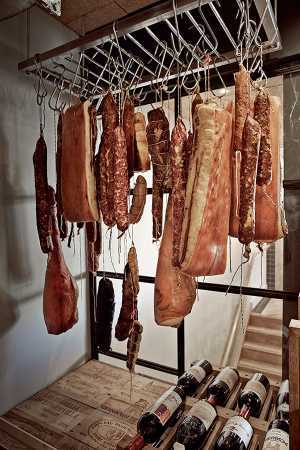 Meats air-drying at Trinity in Clapham