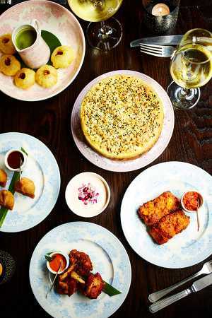 Dishes at Michelin-starred Gymkhana