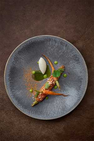 A dish of carrot, lovage, yoghurt and caraway from Ben Murphy's Launceston Place menu