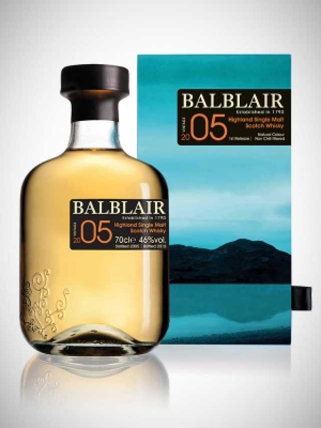 A bottle of Balblair 2005 vintage Single Malt scotch whisky
