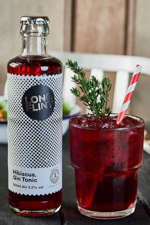 Longflint's hibiscus gin and tonic