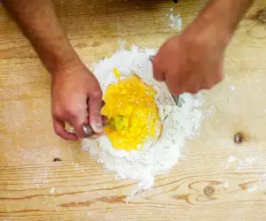 Making pasta from scratch