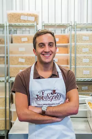 Founder Adam Sopher in the Joe & Seph's factory