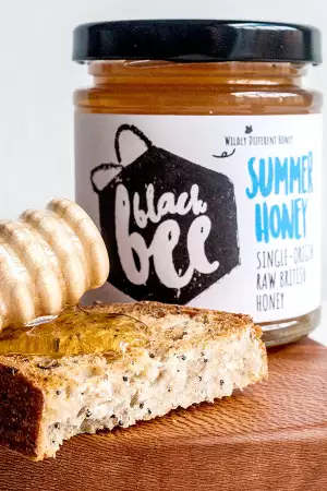Black Bee Honey on toast