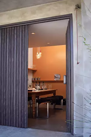 The tasting room at Sanguis, an urban winery in Santa Barbara