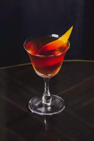 Chamomile Rob Roy from the Bassoon Bar at the Corinthia Hotel London