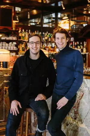 Victor Lugger and Tigrane Seydoux at Gloria Trattoria