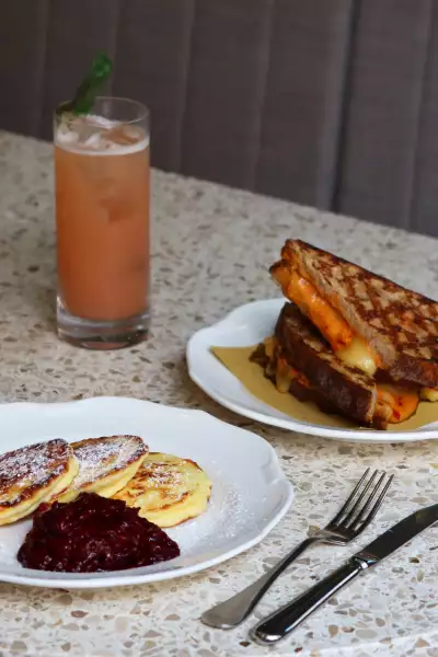Best brunch London: Angela Harnett's Caf&eacute; Murano in Covent Garden has recently started doing brunch, including a nduja toastie