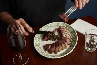 Steak and wine at Blacklock