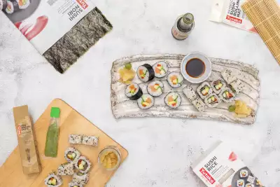 Maki sushi made with Yutaka Maki sushi made with Yutaka