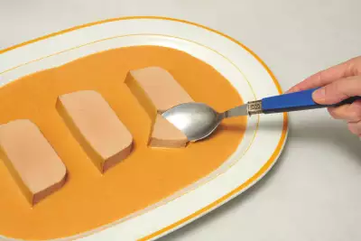 Warm chicken liver mousse and lobster bisque from the Offcuts Liver issue