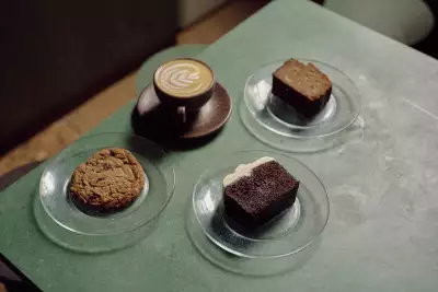 A selection of cakes and biscuits at Fink&rsquo;s including the chocolate Guinness and cream cheese cake