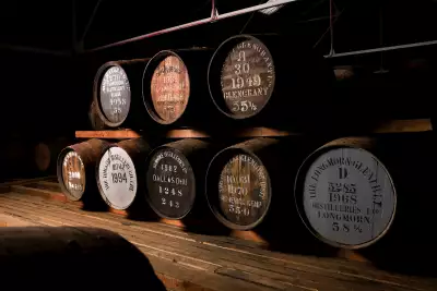 Whisky casks at Gordon & MacPhail