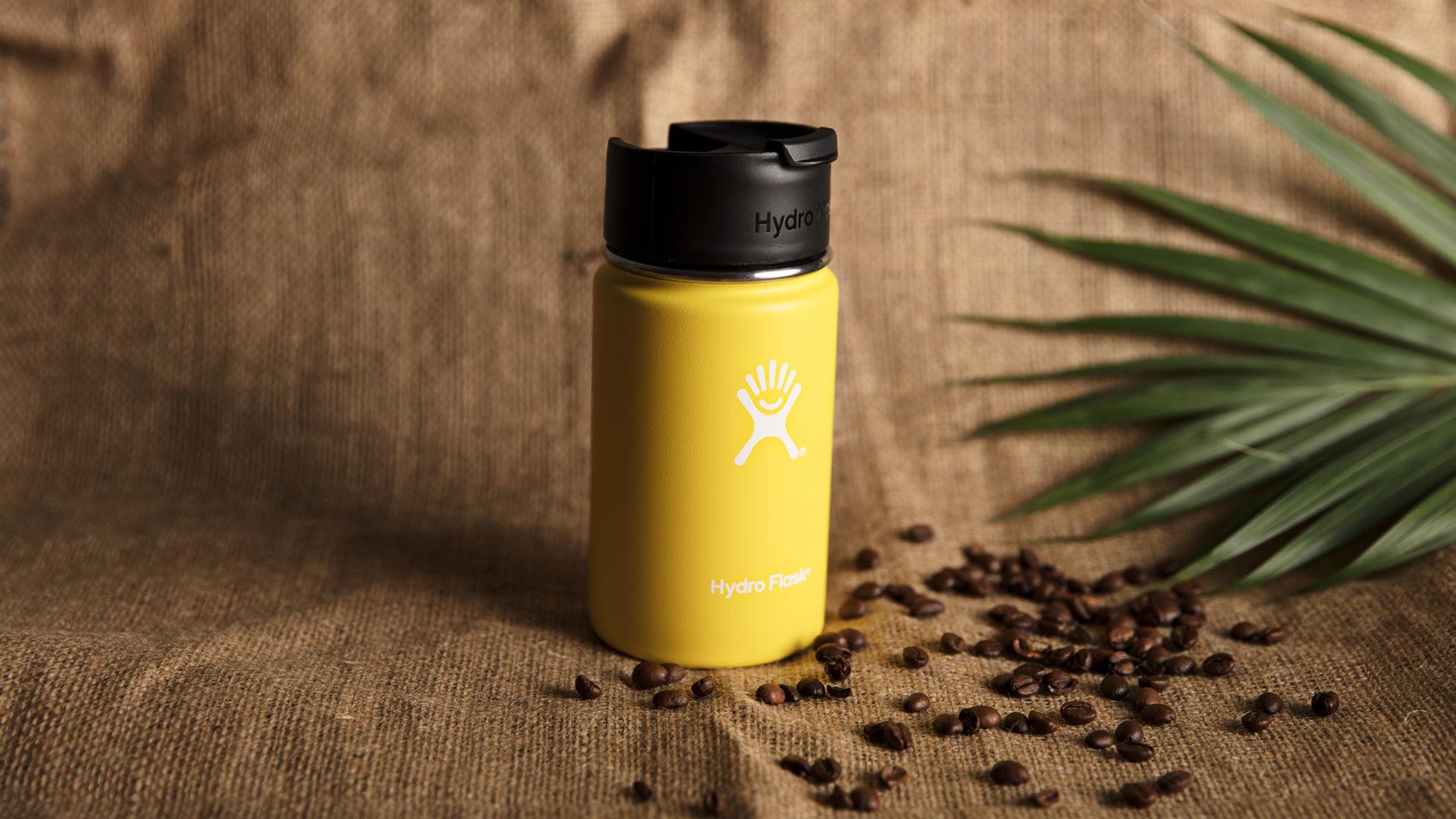 Hydro Flask's coffee flask in lemon yellow Hydro Flask's coffee flask in lemon yellow