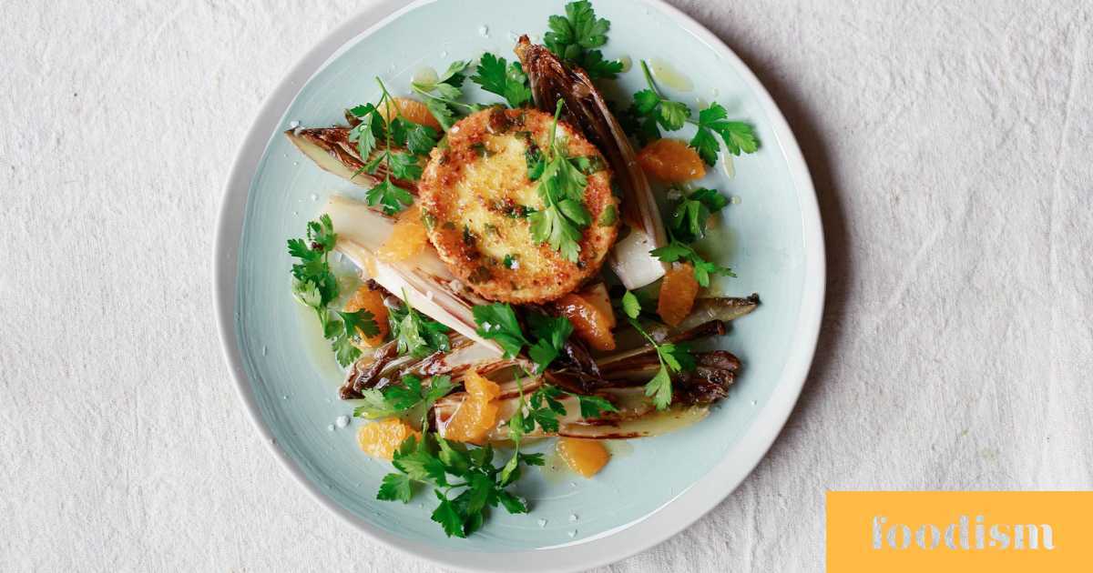 Make José Pizarro's grilled red chicory, clementine and goat's cheese salad | Recipes | Foodism