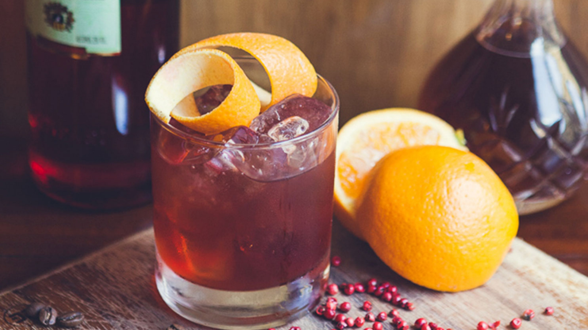 Pachamama's take on the negroni, with pink peppercorns Pachamama's take on the negroni, with pink peppercorns