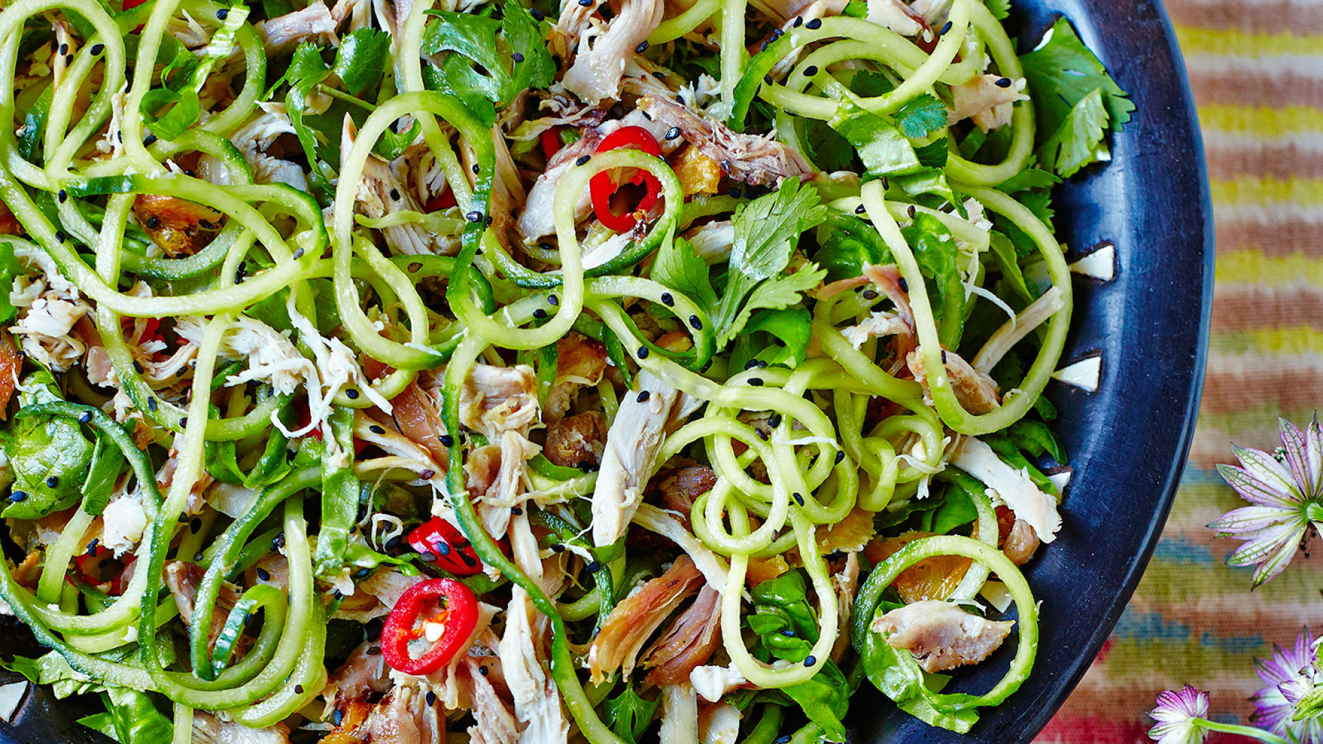 Hemsley + Hemsley's sesame chicken salad recipe Hemsley + Hemsley's sesame chicken salad recipe
