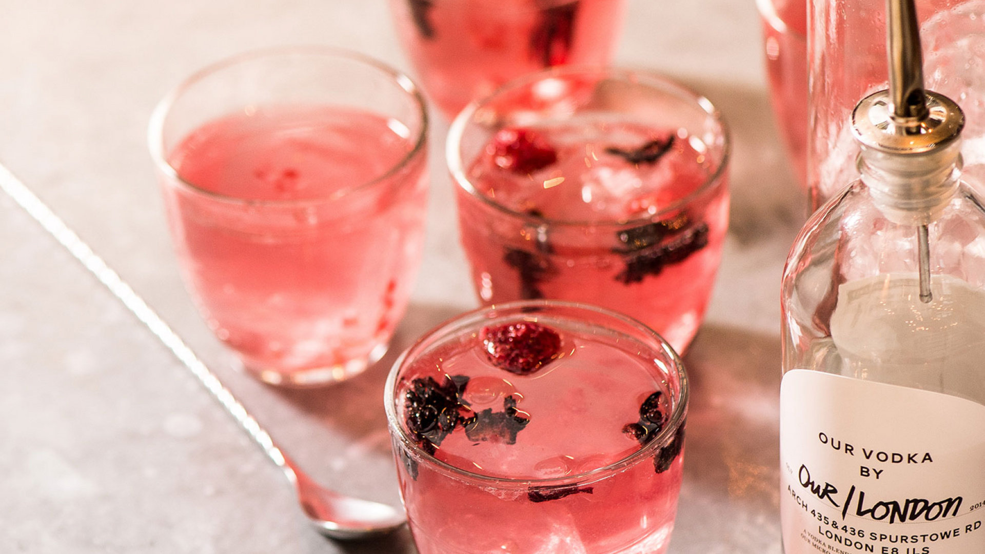 Our/London vodka's recipe for hibiscus collins Our/London vodka's recipe for hibiscus collins