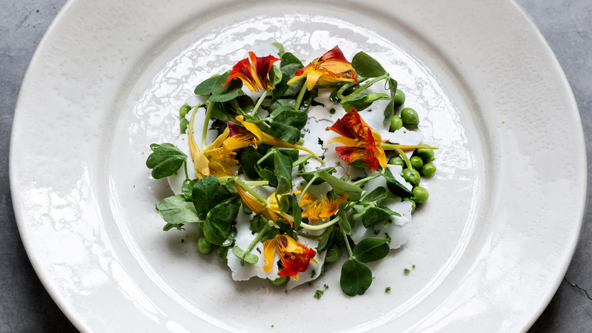 James Lowe's recipe for pea and Ticklemore salad at Harvey Nichols James Lowe's recipe for pea and Ticklemore salad at Harvey Nichols