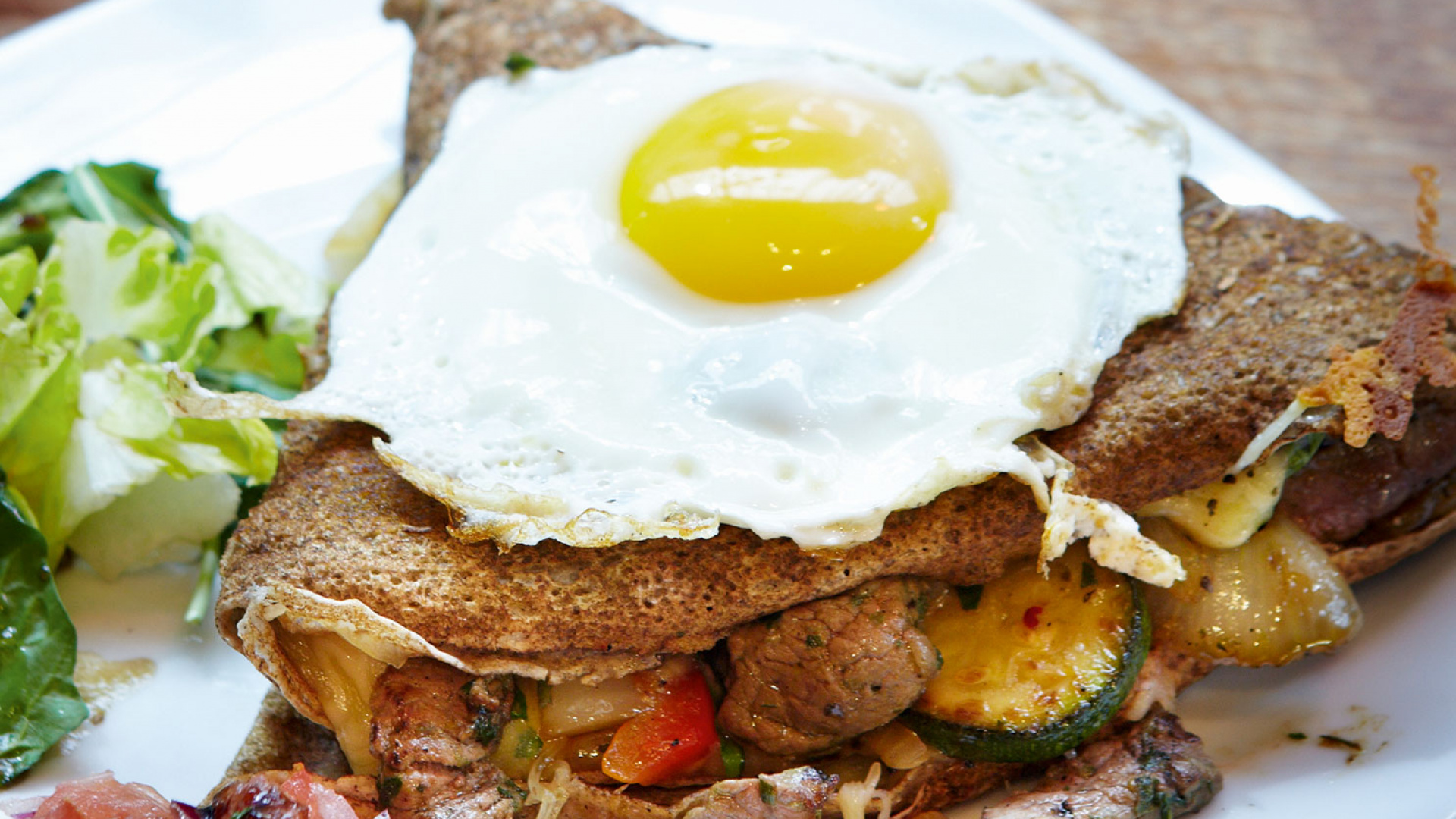 A crepe with an egg from Brixton's Senzala A crepe with an egg from Brixton's Senzala