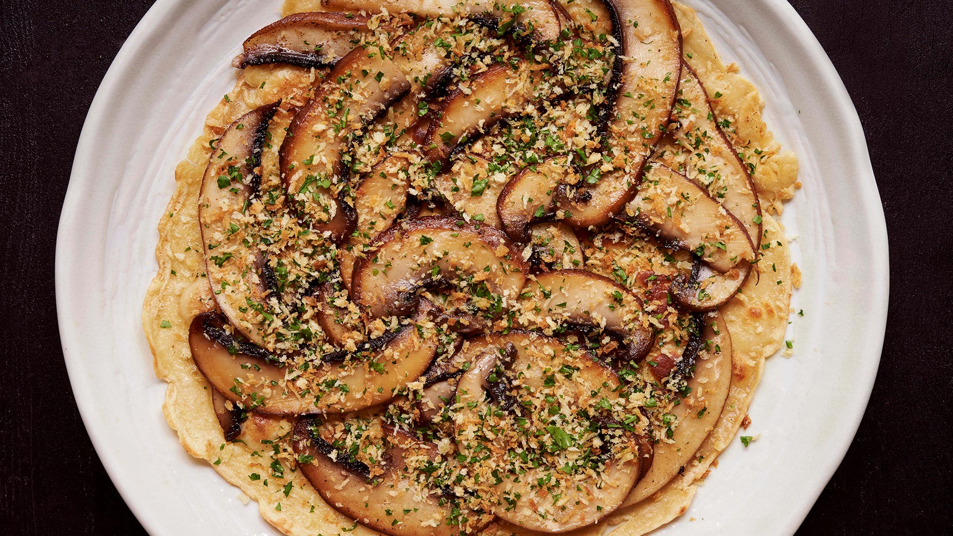Hix's mushroom pancake Hix's mushroom pancake