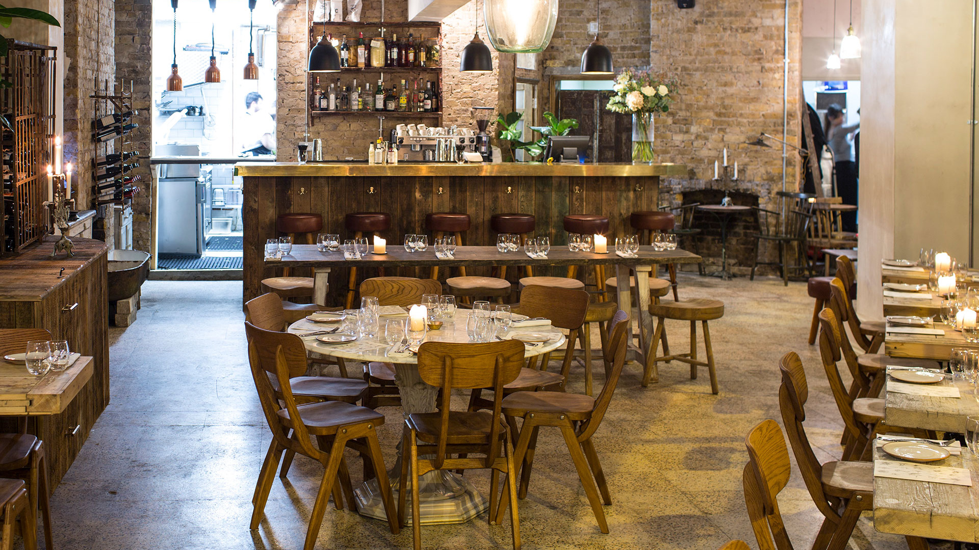 The dining room at Perilla in Green Lanes The dining room at Perilla in Green Lanes