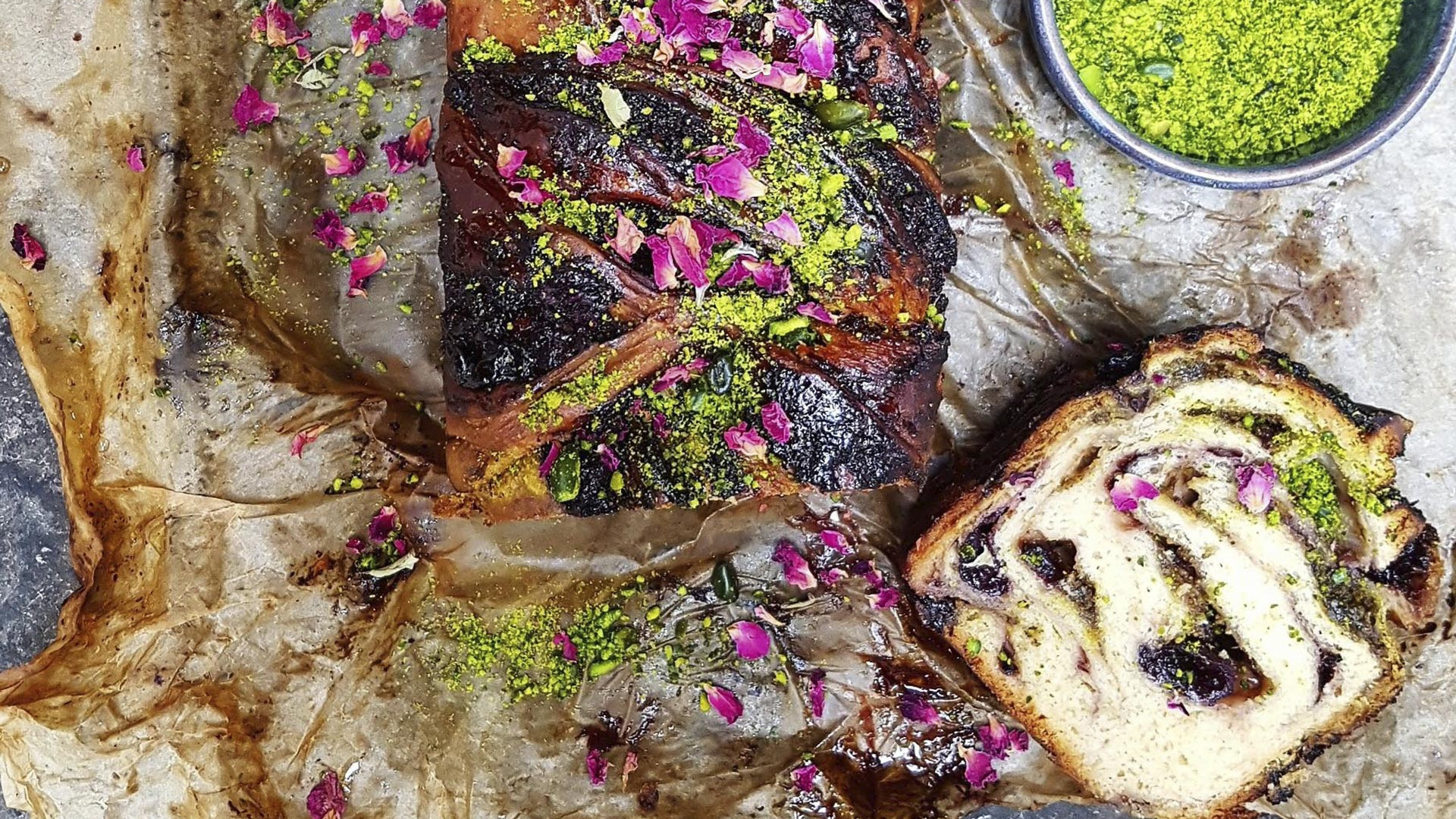 The Good Egg's Syrian peanut butter and jelly babka. Photograph: @clerkenwellboyec1 The Good Egg's Syrian peanut butter and jelly babka. Photograph: @clerkenwellboyec1