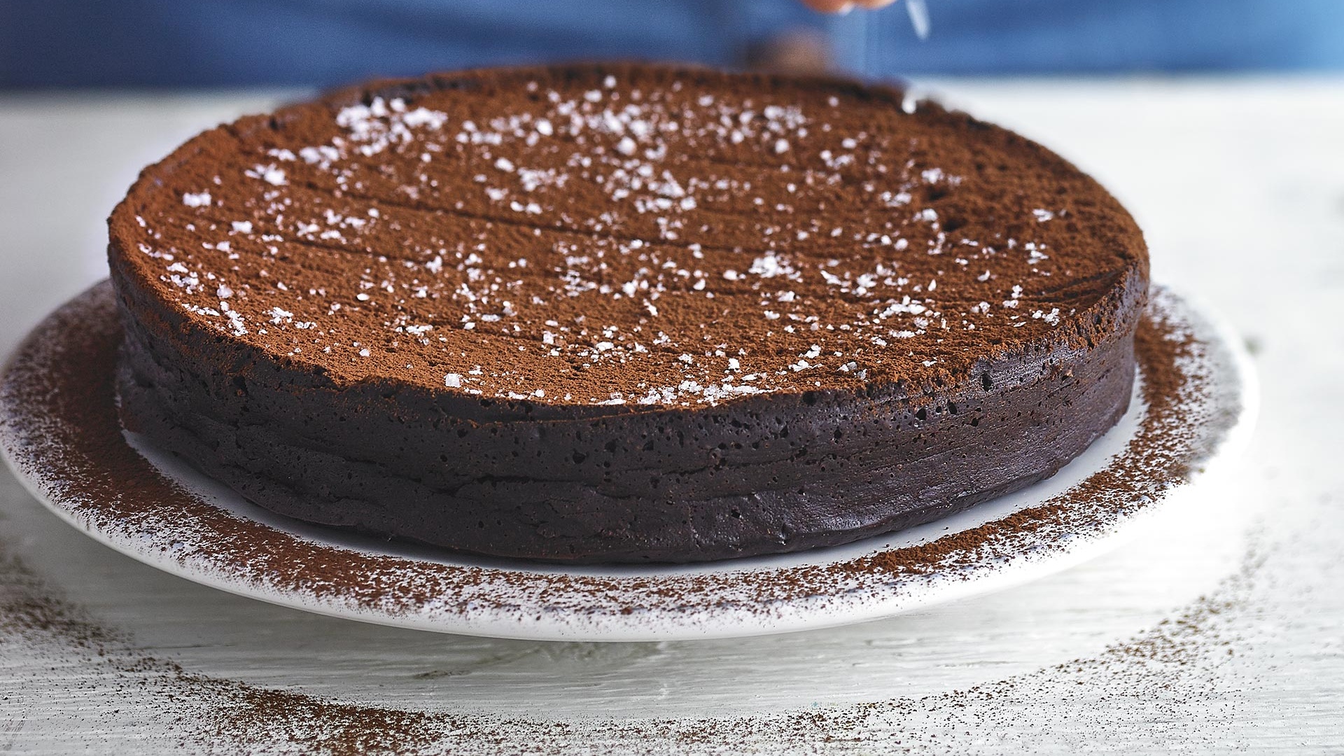 Alexandra Dudley's sea salt chocolate torte; Photograph by Andrew Burton Alexandra Dudley's sea salt chocolate torte; Photograph by Andrew Burton