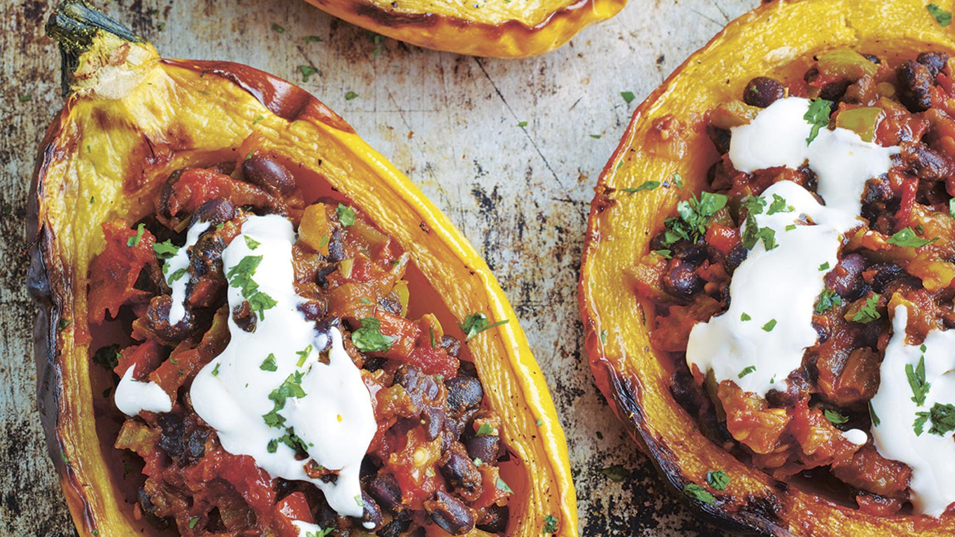 Riverford’s roasted squash and black bean chilli Riverford’s roasted squash and black bean chilli