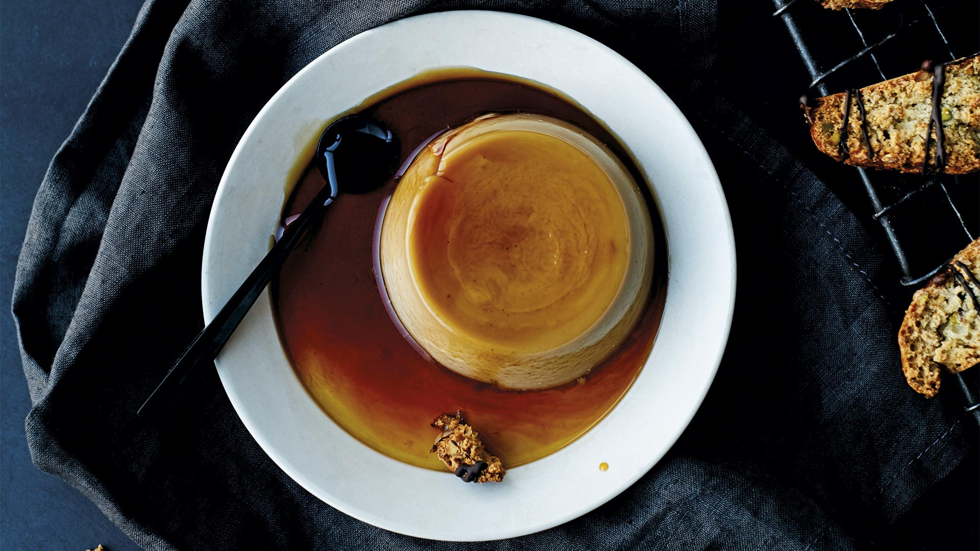 Mildreds vegan espresso crème caramel. Photography by Matt Russell Mildreds vegan espresso crème caramel. Photography by Matt Russell