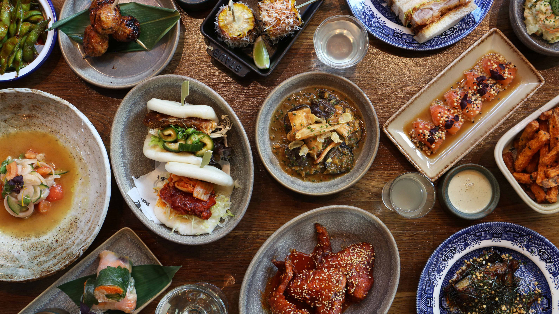 A brunch spread at Japanese-inspired restaurant Shackfuyu A brunch spread at Japanese-inspired restaurant Shackfuyu