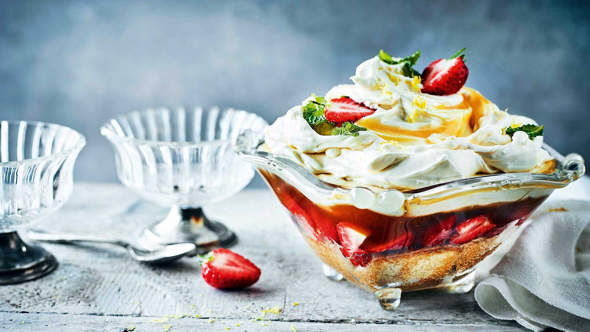 Leah Hyslop's Pimm's trifle; photography by Martin Poole Leah Hyslop's Pimm's trifle; photography by Martin Poole