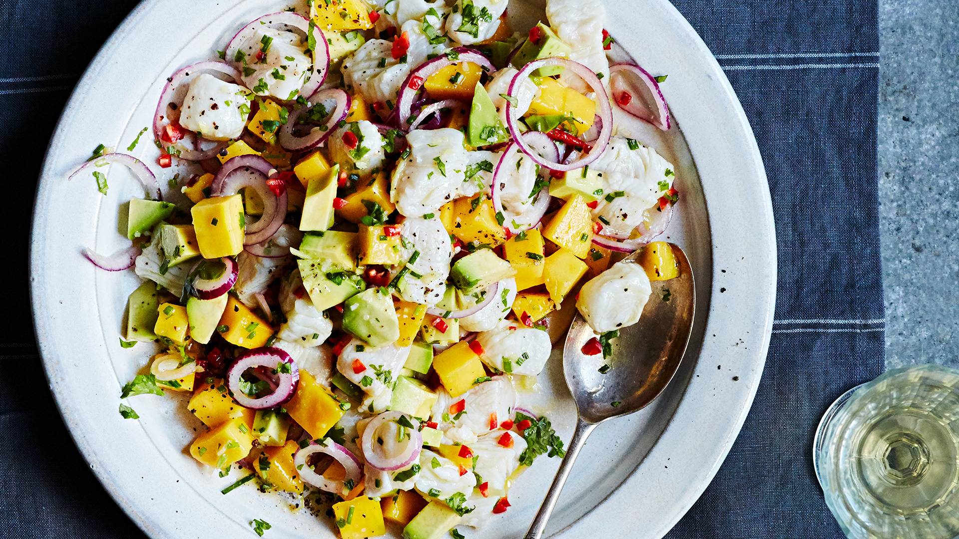 Raul Diaz’s ceviche with avocado and mango Raul Diaz’s ceviche with avocado and mango