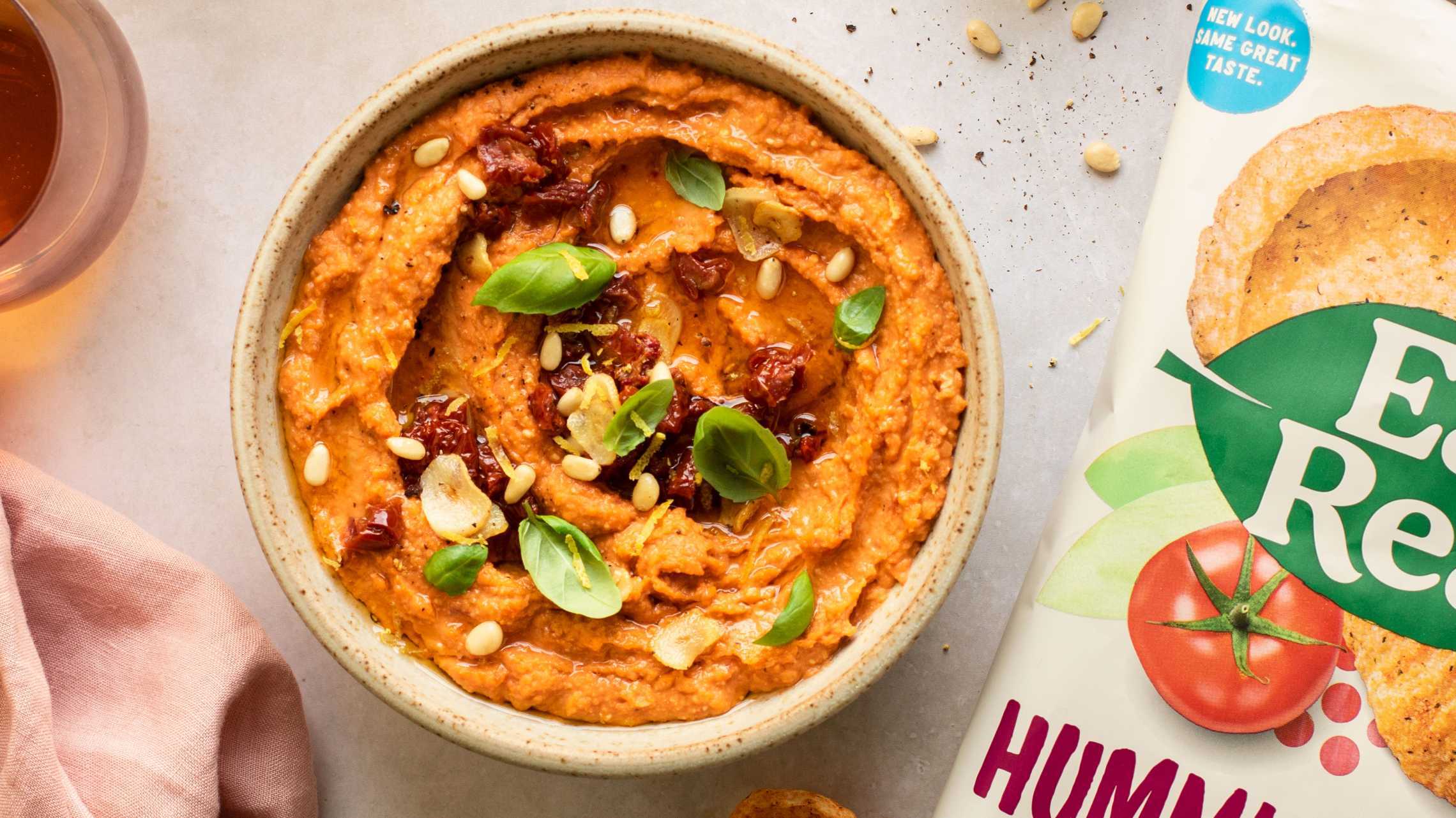 Eat Real's sundried tomato and roasted garlic hummus Recipes Foodism