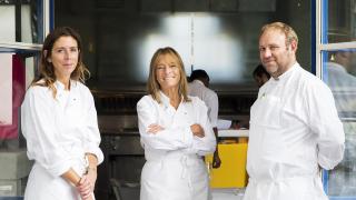 Ruth Rogers with River Café head chefs Sian Wyn Owen and Joseph Trivelli; Photograph by David Harrison