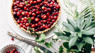 Christmas as a vegetarian: A cranberry tart