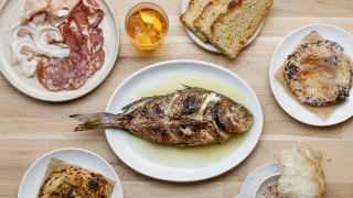 Grilled fish and charcuterie at Manteca, Shoreditch