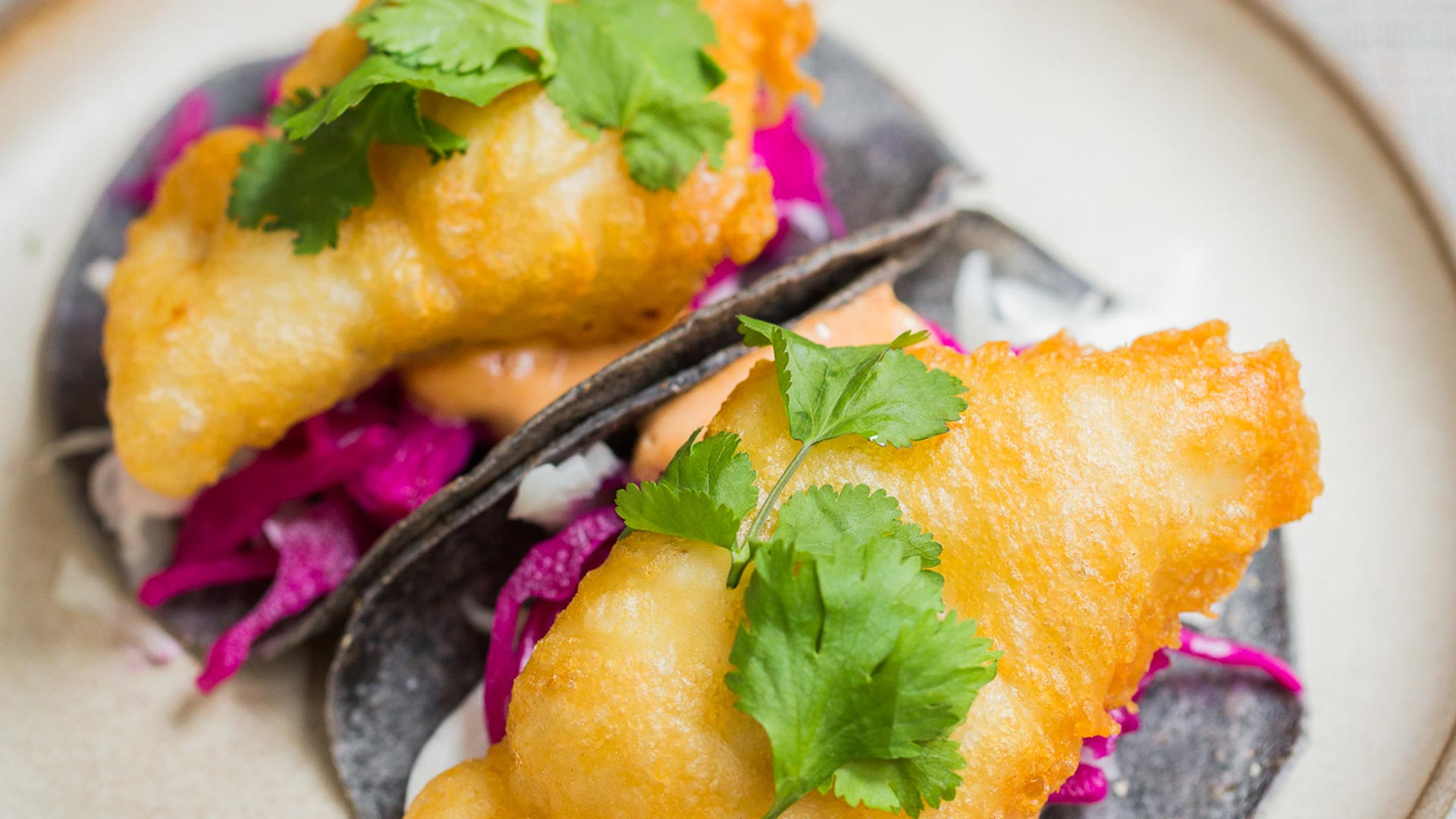 The baja fish tacos at Corazón, Soho The baja fish tacos at Corazón, Soho