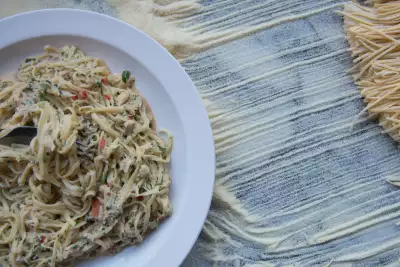 Tagliarini with crab, chilli and lemon
