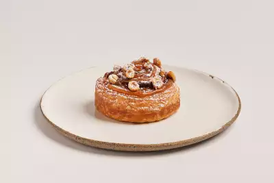 Hazelnut praline croissant ring