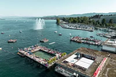 Seebadi Rapperswil, a historic lido located on Lake Zurich
