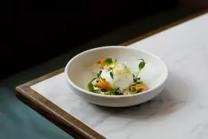 Dishes at Luca restaurant in London