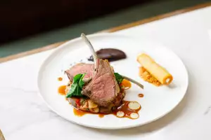 Dishes at Luca restaurant in London