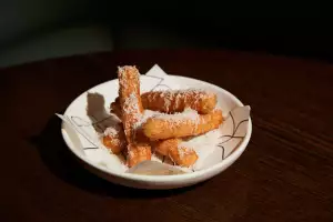 Dishes at Luca restaurant in London