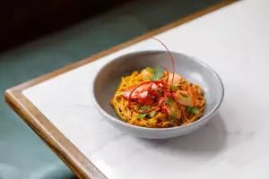 Dishes at Luca restaurant in London