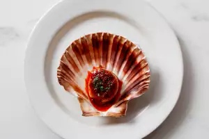 Dishes at Luca restaurant in London