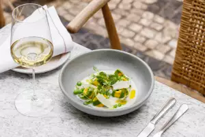 Dishes at Luca restaurant in London