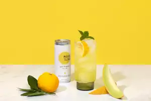 Yuzu and Melon Sake Sling