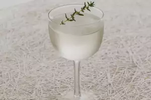 Thyme For Whiskey: tahini infused Four Roses, honey, lemon and thyme